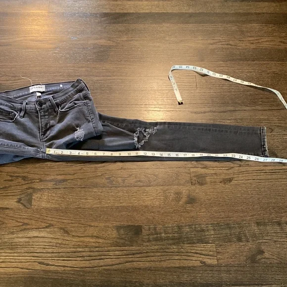 Frame Black Distressed Jeans Denim 24 EUC Rexford - Picture 4 of 8